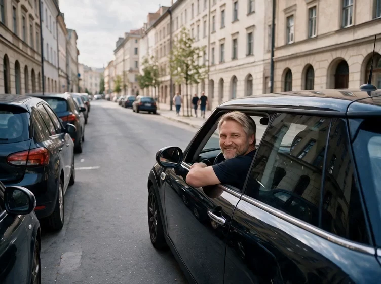 Irgendwo in der Stadt 🚗 im Auto, gute Laune, fertig 😄